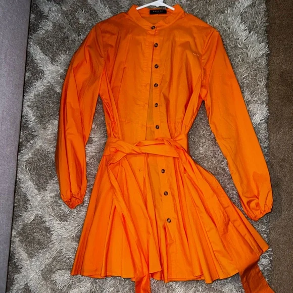 Beulah orange tie dress. Worn once. Size xs - Picture 1 of 2